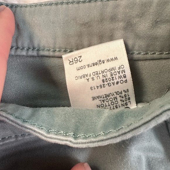 AG Grey-Green Low-Waisted Skinny Jeans - Picture 3 of 4